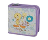 Tweety 40 CD Wallet in a vibrant purple color.