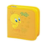 Tweety 40 CD Wallet in vibrant yellow. Designed